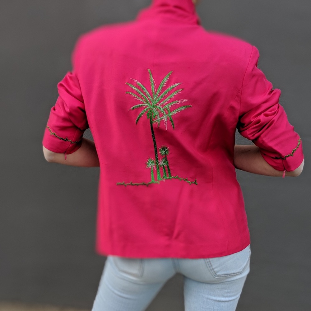 Hot Pink Statement Blazer Jacket - image 2